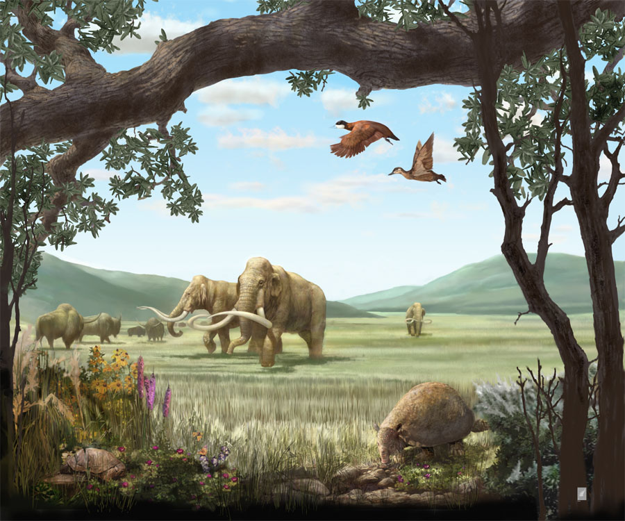 North American Pleistocene Landscape by Karen Carr
