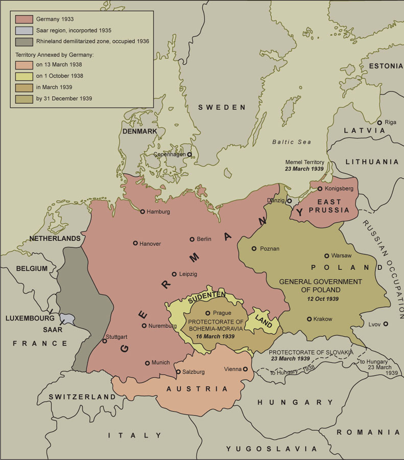 Germany expansion from 1933 by Karen Carr