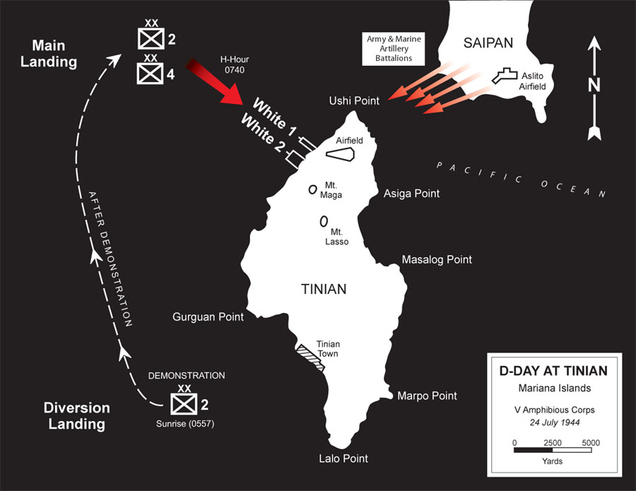 D-Day at Tinian by Karen Carr
