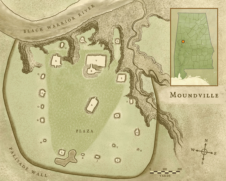 Moundville Map by Karen Carr