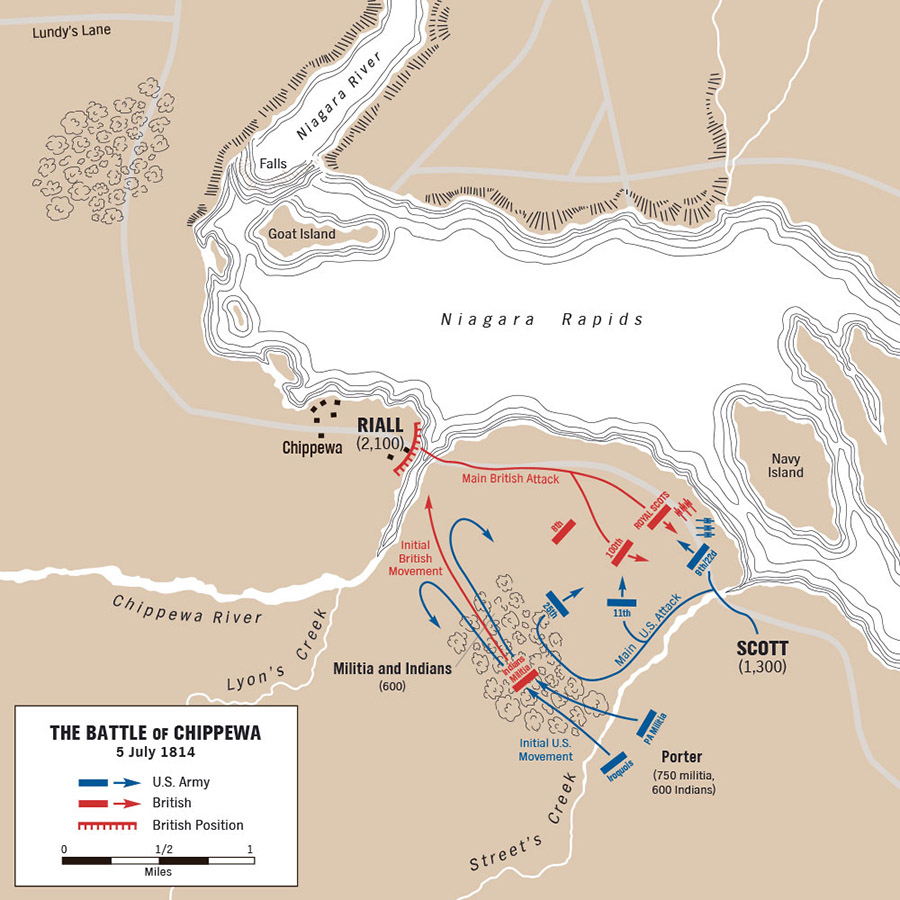 Map of the Battle of Chippewa by Karen Carr