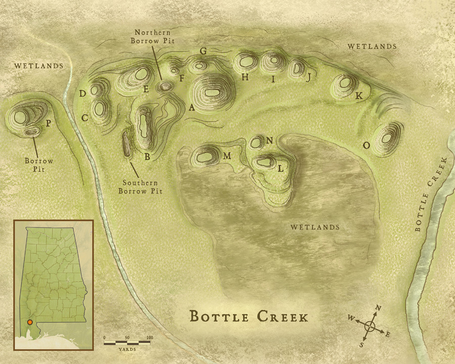 Bottle Creek Map by Karen Carr